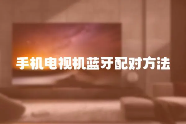 手機電視機藍牙配對方法