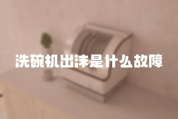 洗碗機出沫是什么故障
