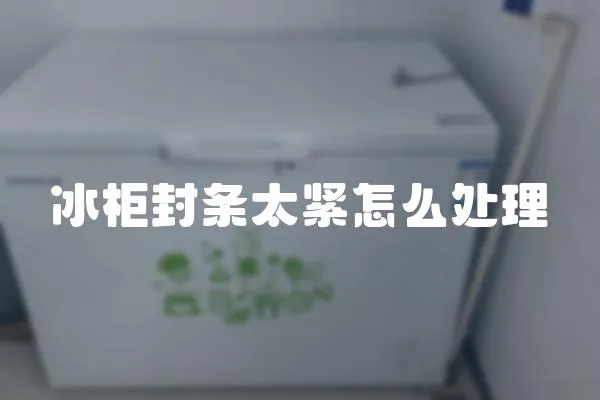 冰柜封條太緊怎么處理