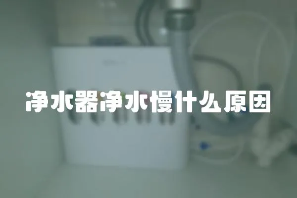凈水器凈水慢什么原因
