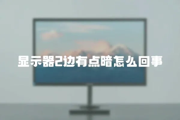 顯示器2邊有點暗怎么回事
