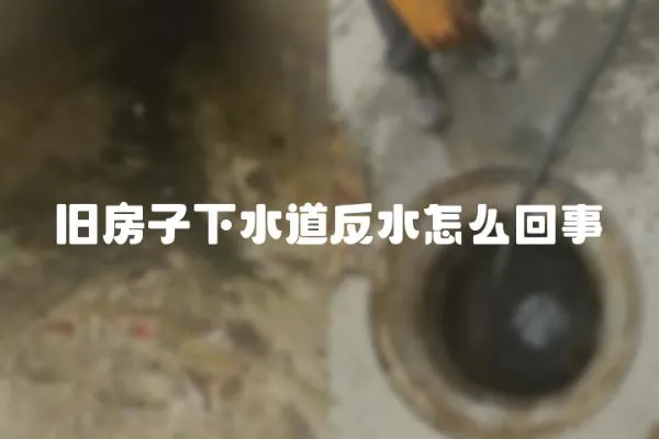 舊房子下水道反水怎么回事