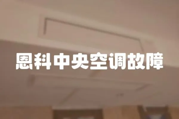 恩科中央空調故障
