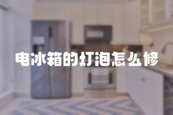 電冰箱的燈泡怎么修