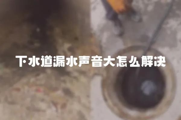 下水道漏水聲音大怎么解決