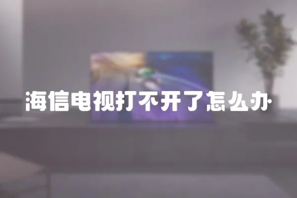 海信電視打不開了怎么辦