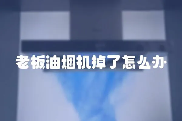 老板油煙機掉了怎么辦