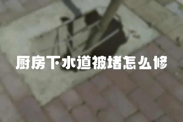 廚房下水道被堵怎么修