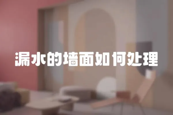 漏水的墻面如何處理