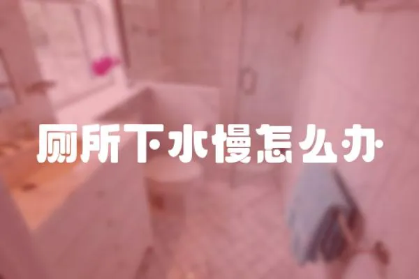 廁所下水慢怎么辦