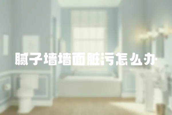 膩子墻墻面臟污怎么辦