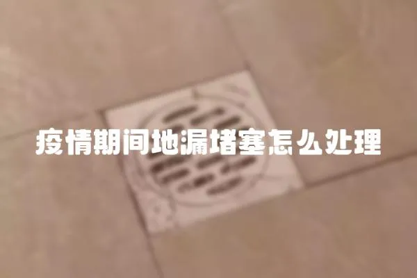 疫情期間地漏堵塞怎么處理
