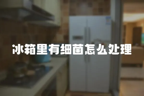 冰箱里有細菌怎么處理
