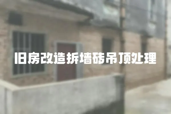 舊房改造拆墻磚吊頂處理