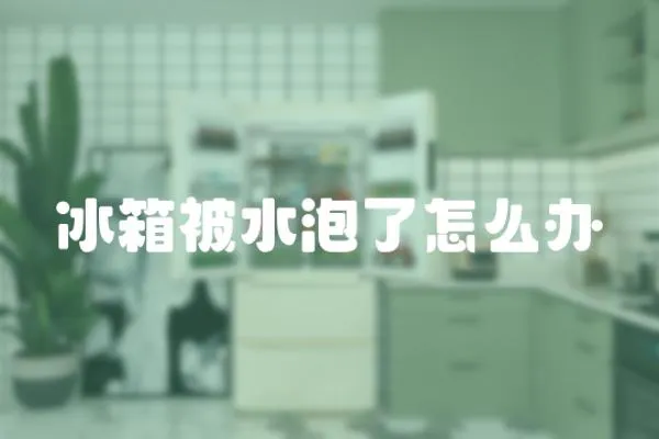 冰箱被水泡了怎么辦
