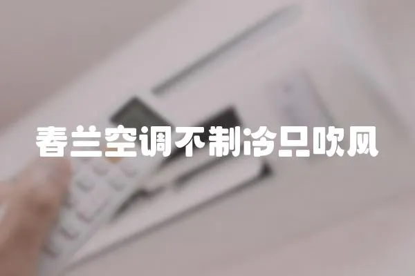 春蘭空調不制冷只吹風