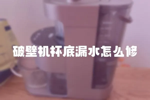 破壁機(jī)杯底漏水怎么修