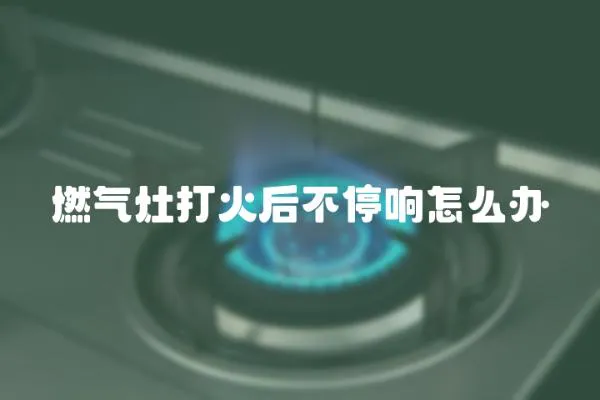 燃氣灶打火后不停響怎么辦