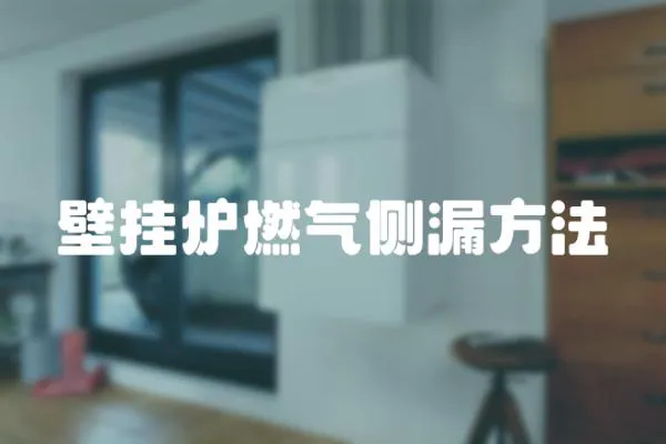 壁掛爐燃氣側漏方法