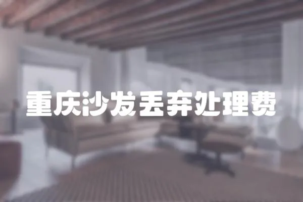 重慶沙發(fā)丟棄處理費