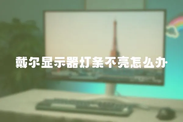 戴爾顯示器燈條不亮怎么辦