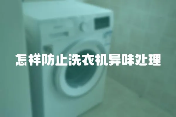 怎樣防止洗衣機異味處理