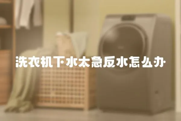 洗衣機(jī)下水太急反水怎么辦