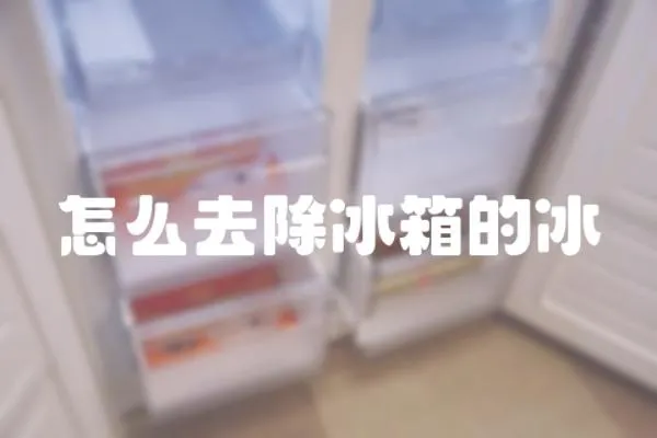 怎么去除冰箱的冰