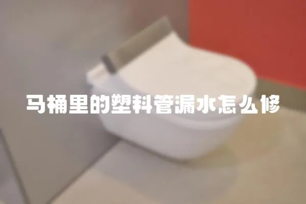 馬桶里的塑料管漏水怎么修