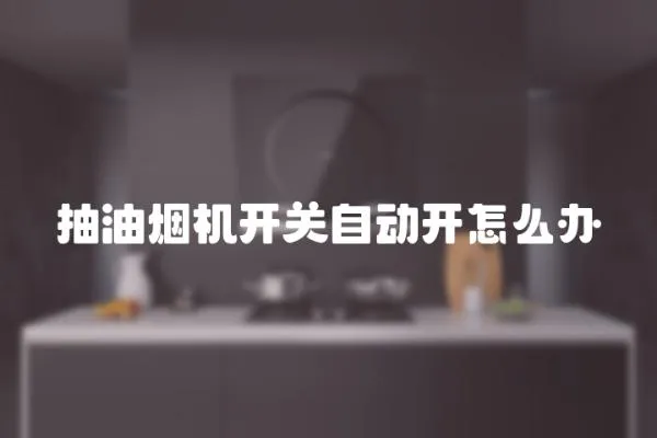 抽油烟机开关自动开怎么办