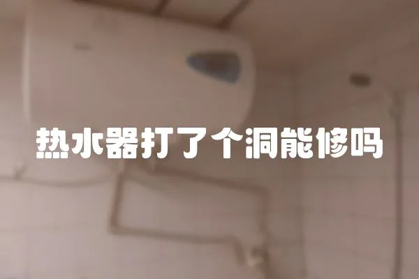 熱水器打了個洞能修嗎