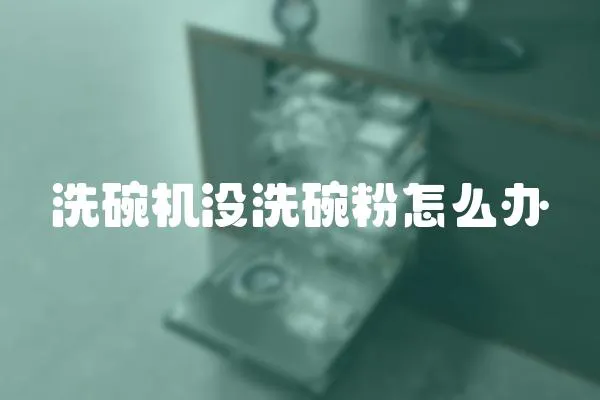 洗碗機沒洗碗粉怎么辦