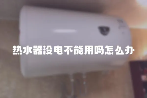 熱水器沒電不能用嗎怎么辦