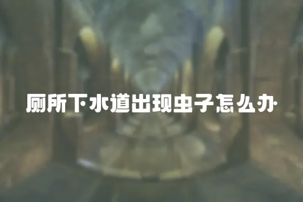 廁所下水道出現蟲子怎么辦