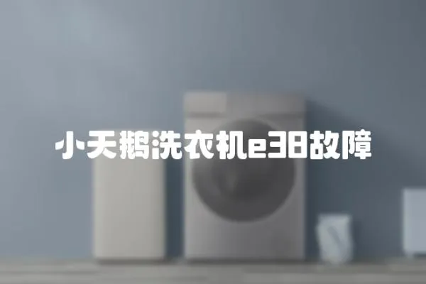 小天鵝洗衣機e38故障