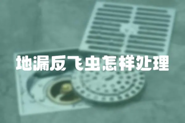 地漏反飛蟲怎樣處理
