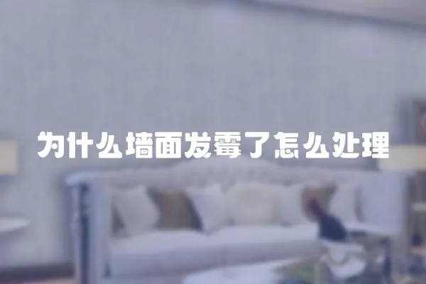 為什么墻面發(fā)霉了怎么處理