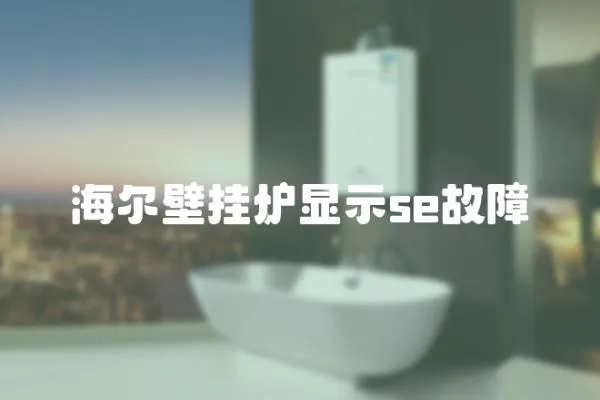 海爾壁掛爐顯示se故障