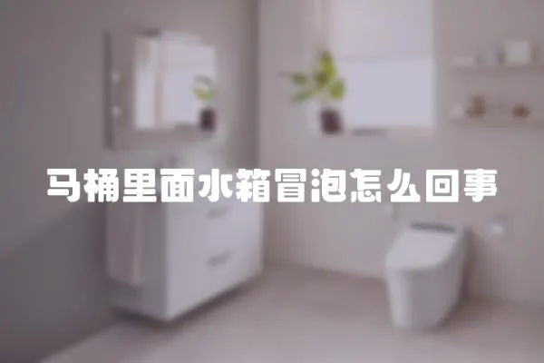 馬桶里面水箱冒泡怎么回事