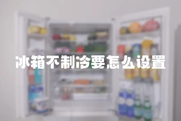 冰箱不制冷要怎么設(shè)置