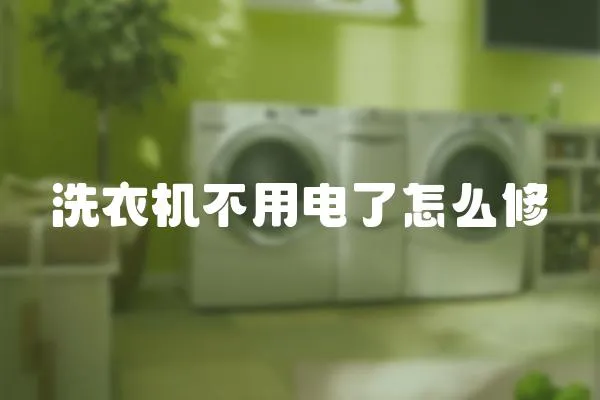 洗衣機不用電了怎么修
