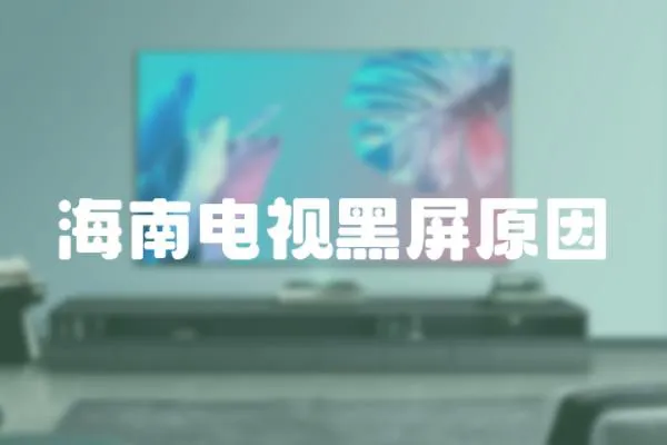 海南電視黑屏原因
