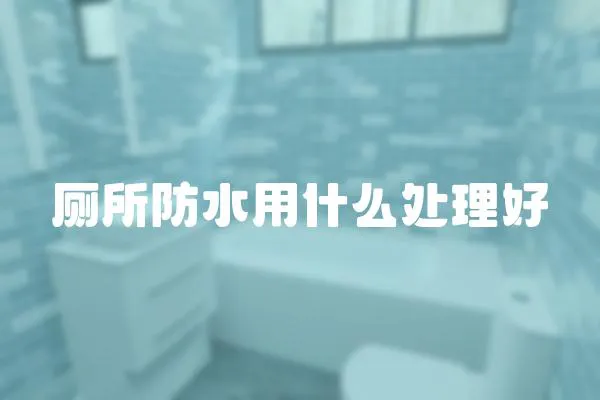 廁所防水用什么處理好