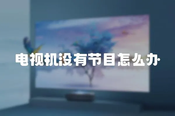 電視機沒有節目怎么辦