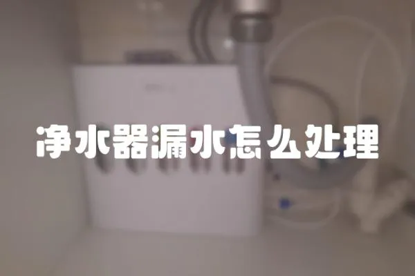 凈水器漏水怎么處理