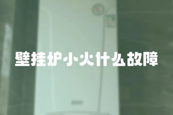 壁掛爐小火什么故障