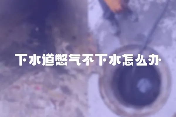 下水道憋氣不下水怎么辦