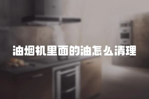 油煙機里面的油怎么清理