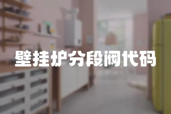 壁掛爐分段閥代碼