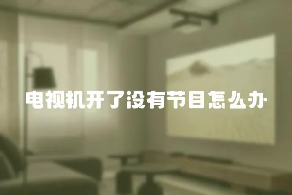 電視機開了沒有節目怎么辦